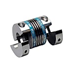 Bellow couplings / half-shell clamping / bellows: stainless steel / body: aluminium / KB4HC / KBK