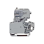 Fuse disconnect terminal block with pivoting fuse holder 281