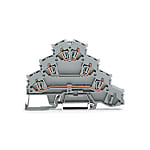 Quadruple-deck rail-mounted terminal block 281