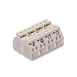 4-conductor chassis-mount terminal strip 862, 4-pole, snap-in foot, N-PE-L1-L2