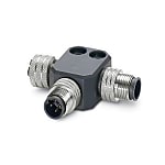 Bus system T-connector SAC-M12T / 2XM12