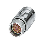 M23 in-line connector with speedcon