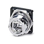 RJ45 mounting frame, for bayonet interlocking