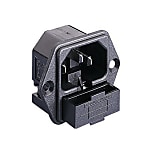 Connettore IEC serie PF (connettori di rete), spina PF, montaggio verticale