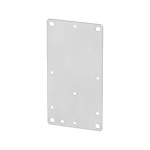 Mounting Plate (Housing), Prepunched, Stainless Steel 1.4301 (304), Untreated, Silver