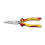 Industrial Electric Needle-Nose Pliers with Cutting Edge Straight Shape