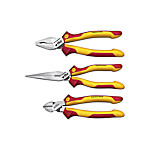 Pliers Set Industrial Electric, Combination Pliers, Needle-Nose Pliers, Diagonal Cutters (3 Pieces)