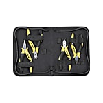 Pliers Set Professional ESD, Diagonal Cutters, Oblique End Cutting Nippers, Needle-Nose Pliers (5 Pieces in Tool Folder)