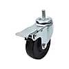 Rubber Casters Swivel With Stopper Screw-in Type