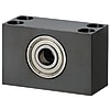 Bearings with Housing - Block-shaped, double bearings, without retaining rings.