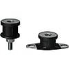 Rubber Vibration Isolators - One End Tapped, One End Threaded, Plate Mount