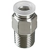 Push to Connect Fittings - Clean Room, Connectors, Stainless Thread