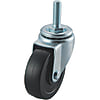 Casters - With threaded swivel plate, rotation stop (light loads).