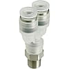 Push to Connect Fittings - Clean Room, Union Y, Stainless Thread