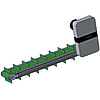 Flat Belt Conveyors - With spacers, end drive, pulley diameter 50mm.