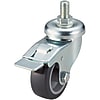 Screw-In Casters - Light Load - Wheel Material: TPE - Swivel with Stopper