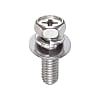 Upset bolt with washer built-in cross hole-sold separately-
