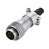 Metal Threaded Waterproof Connectors · MWS Series, Straight Plug