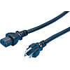 AC Cord, Fixed Length (PSE, UL, CSA), With Both Ends (Product Simultaneously Certified in 3 Countries), Black