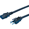 UL/CSA: cable de alimentación de CA, de doble extremo, de 2 o 3 m de longitud