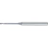 Fresa de extremo de bola de carburo recubierto de CRN con cuello largo para mecanizado de electrodos de cobre, 2 flautas / muñón, modelo de cuello largo