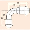 架橋ポリエチレン管・ポリブテン管対応継手-プレス式 J・90°エルボ（異径）