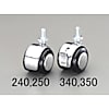 キャスター（二輪）車輪径×幅：40×41.5mm 取付高：52mm