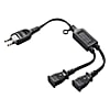 ACアダプタ専用電源延長コード（2分岐・2P・2個口・ブラック） TAP-EX2BKN