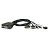 2ポート USB DVI ケーブルKVMスイッチ（ワイヤードリモコン付）