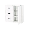Library, Combination Bookcase One-Side Opening Type (White)
