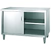 Cabinet workbench with adjustment E type (Single-sided stainless steel door)