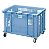 BS Type Mesh Container Blue, with Caster