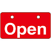 English Opening and Closing Tags for Valves "Open (Red)" V-1