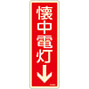 Fire Extinguisher Placard - 6 (Vertical) "Flashlight ↓"