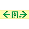 High Brightness Phosphorescent Passage Guidance Sign "← Emergency Exit →" Luminescent LE-1903