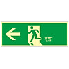 High Brightness Phosphorescent Emergency Exit Sign "← Emergency Exit" Luminescent LE-1802