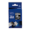 TZeテープ（ピータッチ用ラミネートテープ） 18mm（白字/黒地）