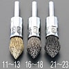 15mm/6.0mm軸 軸付ブラシ(筒型・ステンレス製)