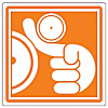PL警告ステッカー 100X100mm