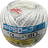 ユタカメイク 荷造り紐 PSロープ玉巻 3mm×80m ホワイト