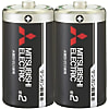 三菱電機 マンガン(黒)乾電池単2形2本パック