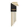 ゴールドガード加工（14K）ボールポイント・六角ロングL-レンチセット（ミリ）