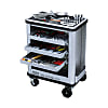 Motorcycle Tool Station Set (Movable Type 3-Tier Drawer Type With Shutter) 