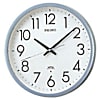 SEIKO 電波掛時計 直径390×52 P枠 銀色半光沢