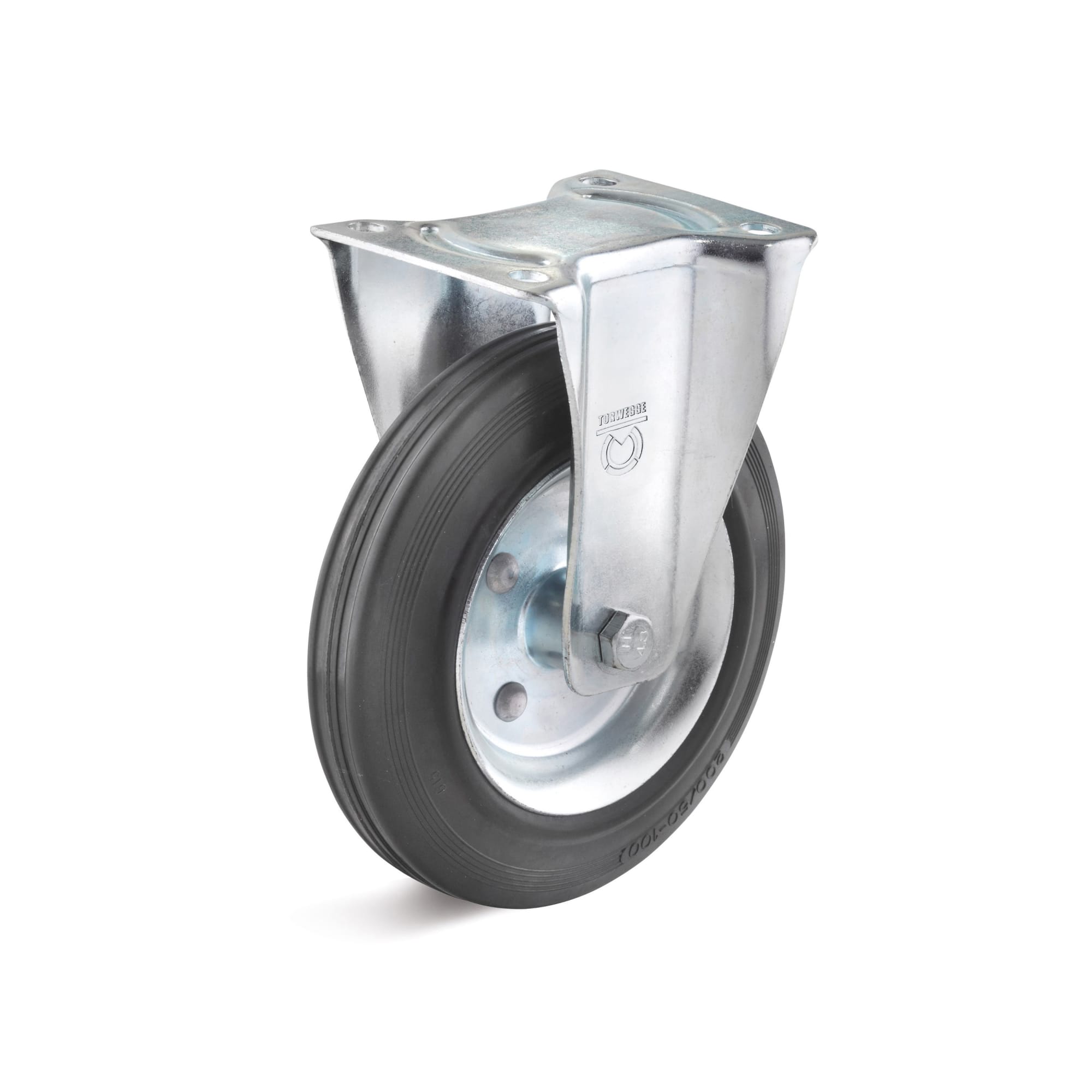 Fixed Castors with solid rubber wheel