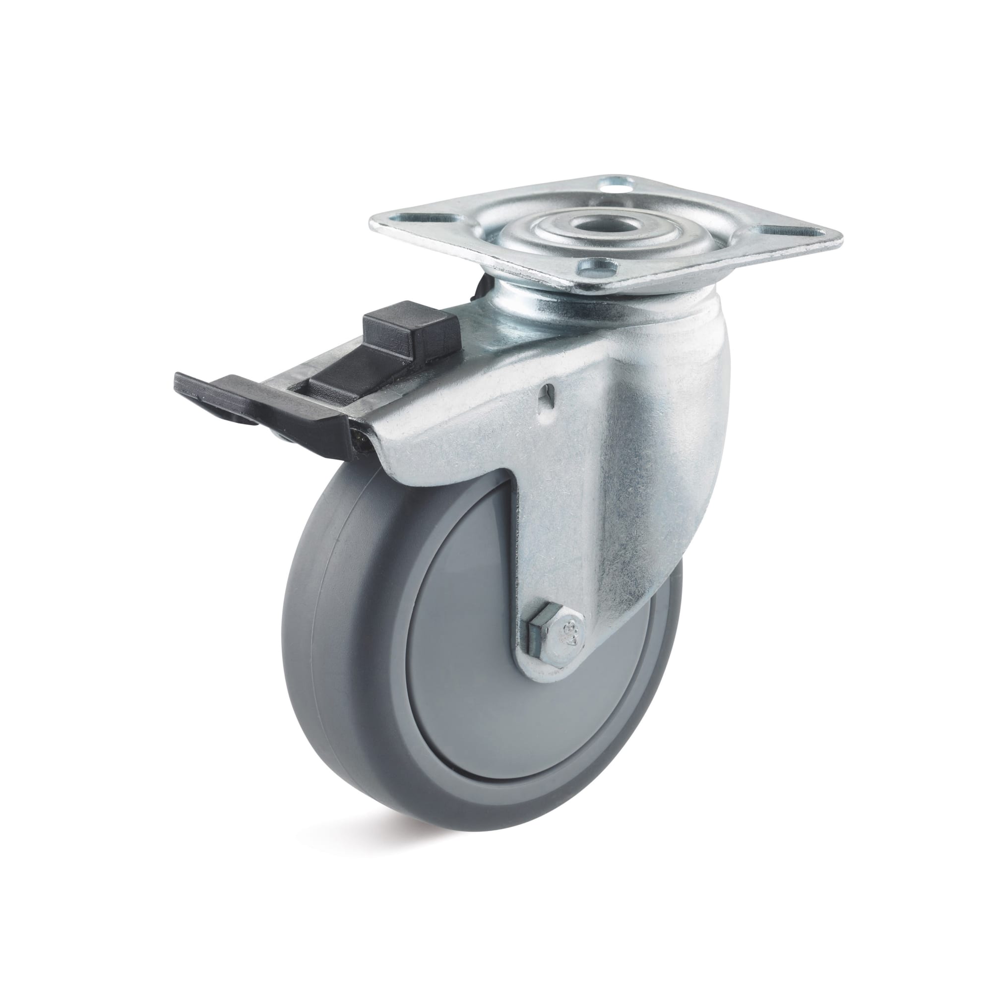 Apparatus swivel Castors with double stop and thermoplastic wheel