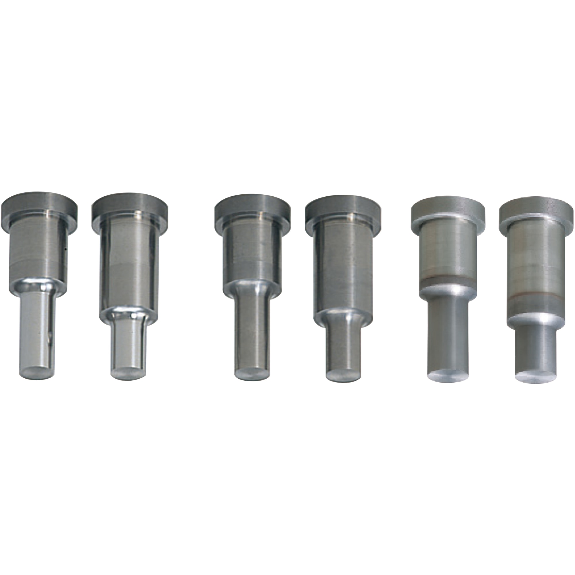 Cutting punches / cylindrical head / short / stepped / lapped / solid carbide / TiCN