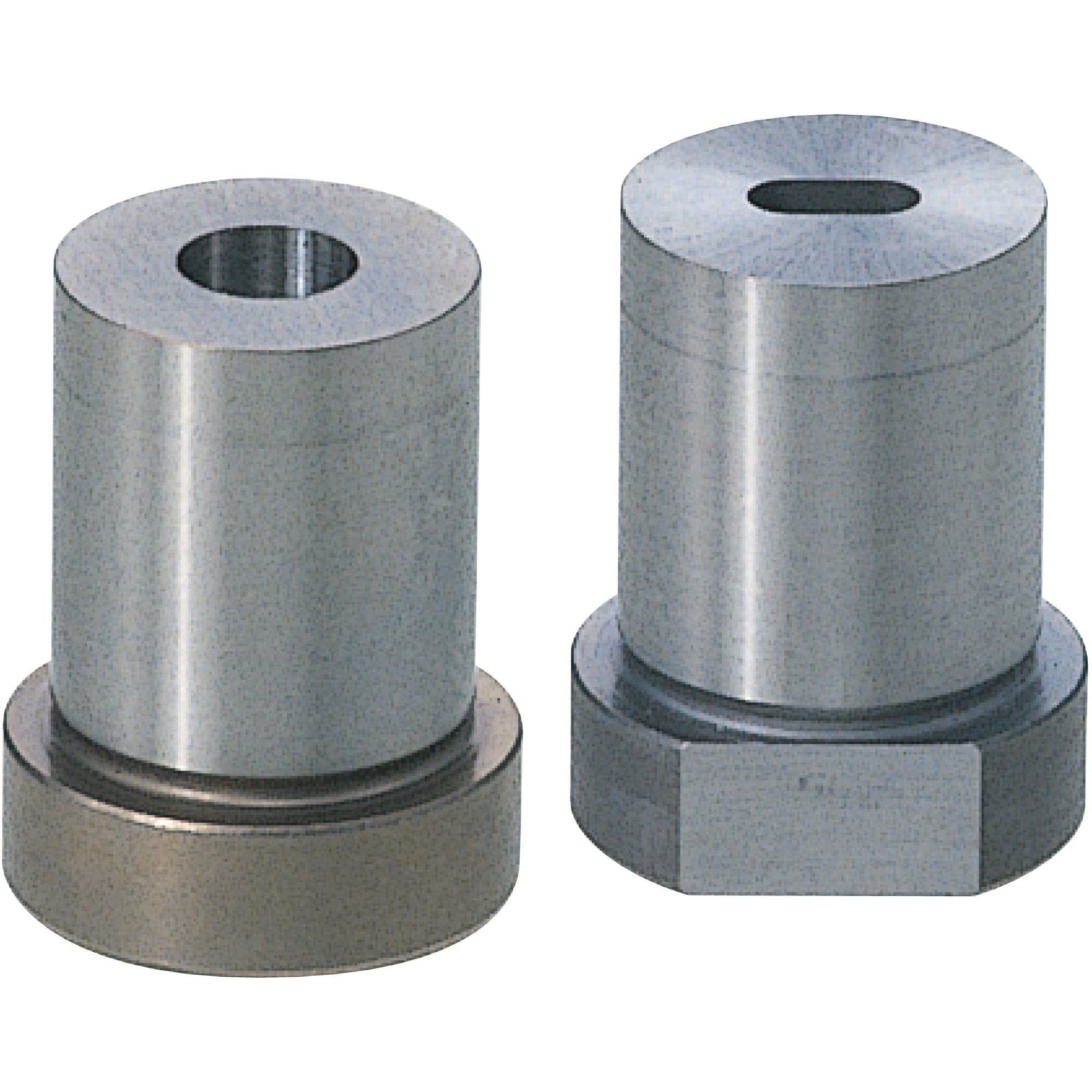 Cutting bushes with collar / annular slug stop / conical waste bore