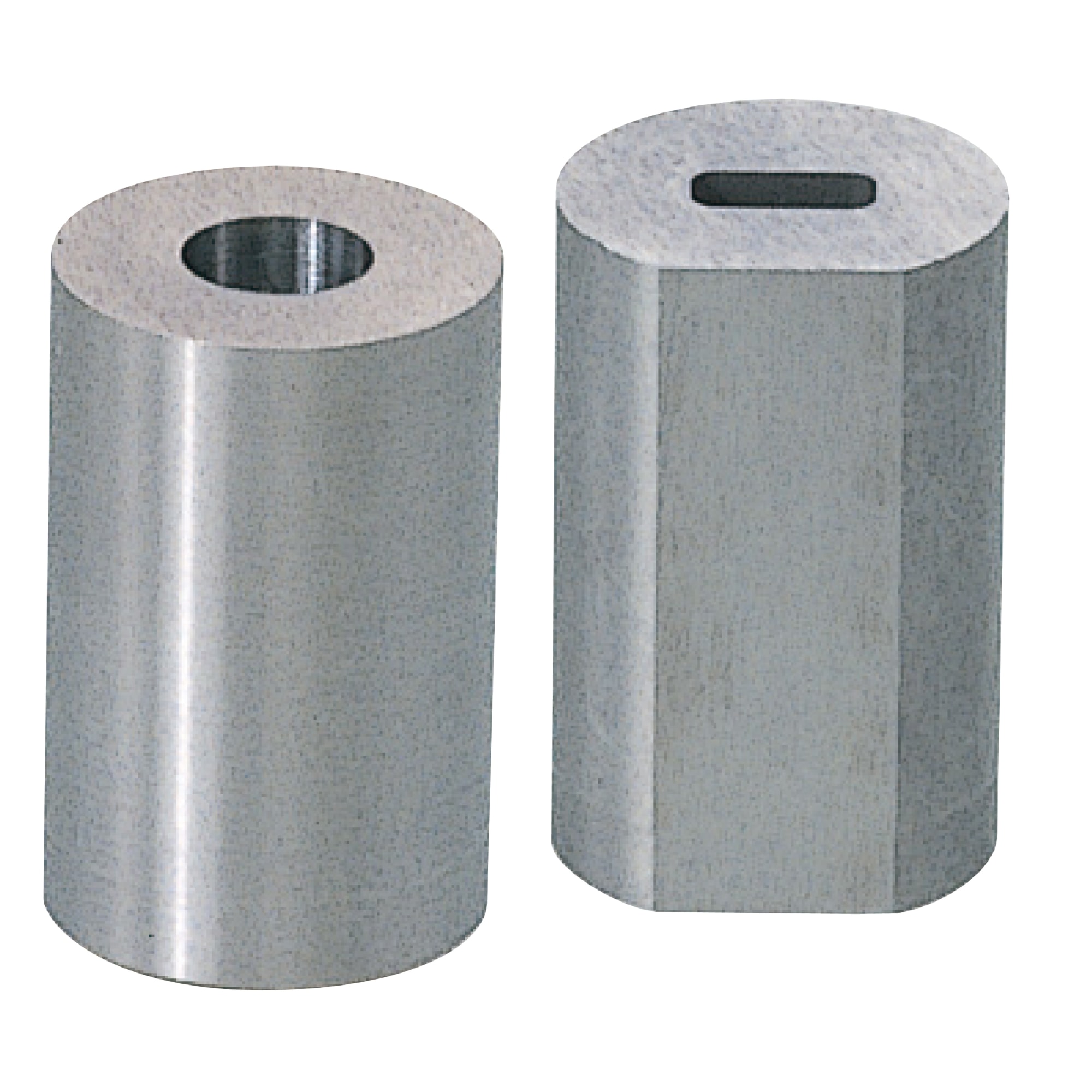 Cutting bushes cylindrical / annular slug stop / conical waste bore