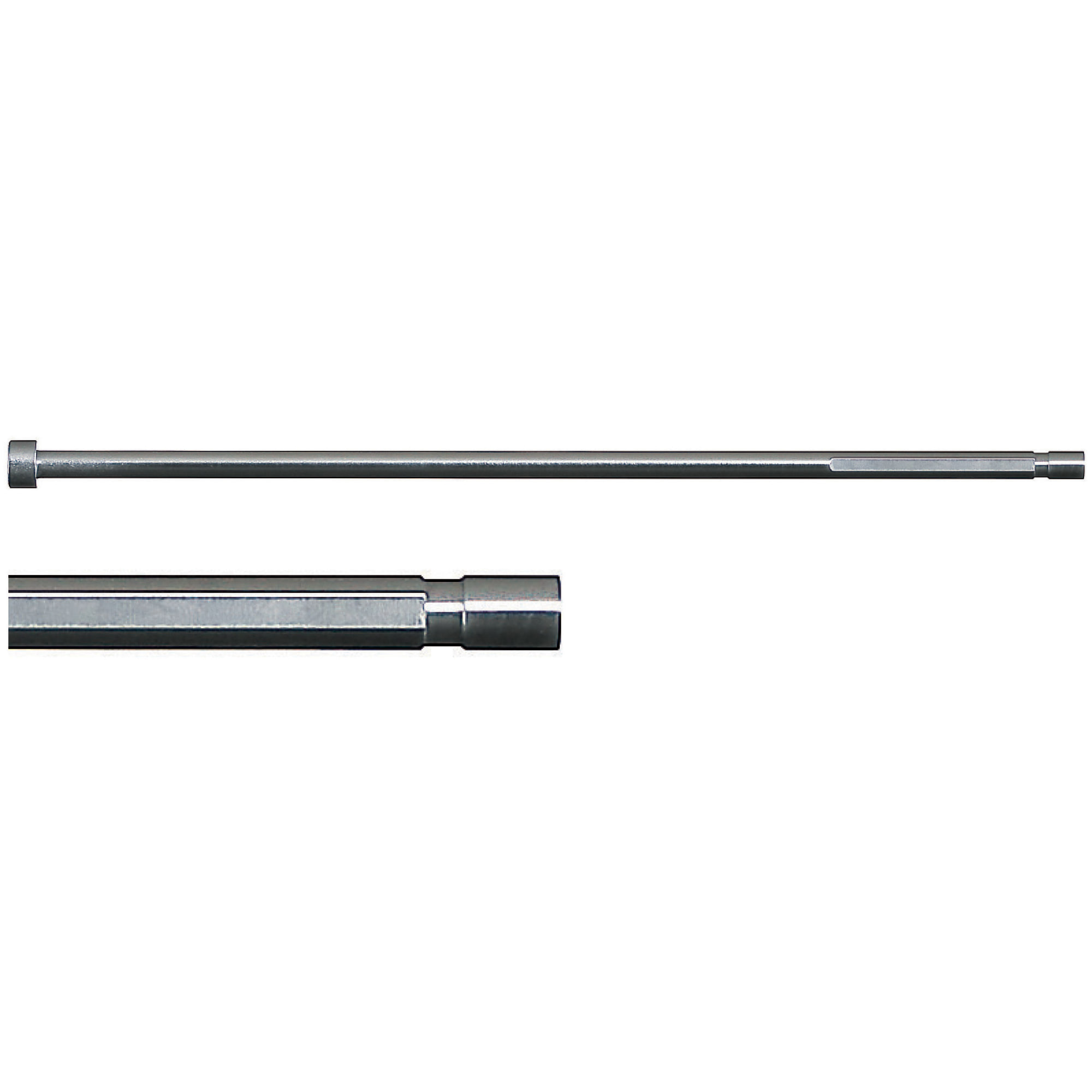 Ejector pins / cylindrical head / EN 1.3343 Equiv. / gas venting / tip with annular groove / dimensions, gas venting Configurable